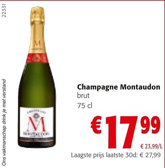 Colruyt Champagne Montaudon Brut 75cl aanbieding