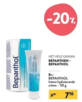 Di Bepanthol intens hydraterende crème 50 g aanbieding