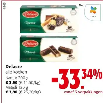 Colruyt Delacre Namur 200g of Matadi 125g aanbieding