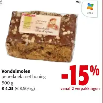 Colruyt Vondelmolen Peperkoek met Honing 500g aanbieding