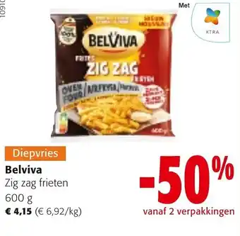 Colruyt Belviva Zig Zag Frieten 600g aanbieding