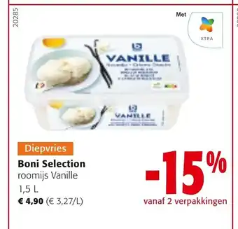Colruyt Boni Selection Roomijs Vanille 1.5L aanbieding