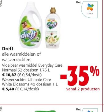 Colruyt Dreft Alle Wasmiddelen of Wasverzachters aanbieding