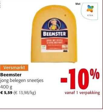 Colruyt Beemster Jong Belegen Sneetjes 400g aanbieding