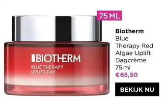 ICI PARIS XL Biotherm Blue Therapy Red Algae Uplift Dagcreme 75ml aanbieding