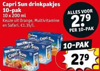 Kruidvat Capri sun drinkpakjes 200 ml aanbieding
