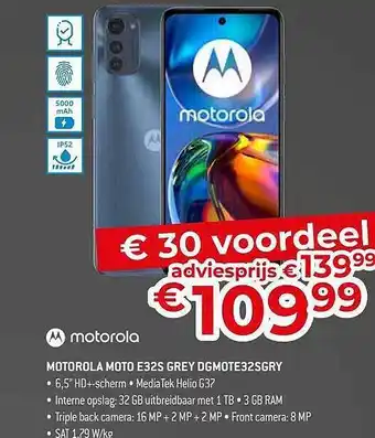 Motorola molto e32s grey dgmte32sgry