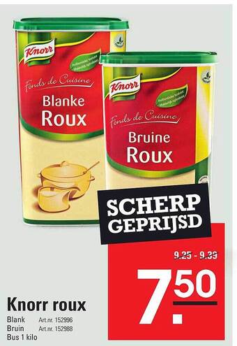 Sligro Knorr roux aanbieding