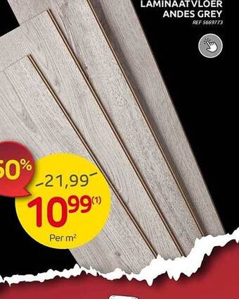 Brico Laminaatvloer andes grey aanbieding