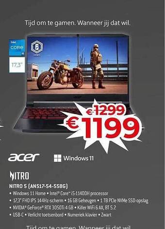 Exellent Acer nitro 5 (an517-54-558g) aanbieding
