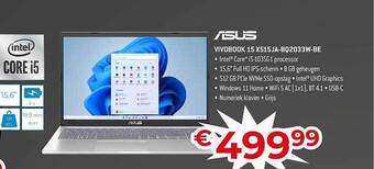 Asus vivobook 15 x515ja-bq2033w-be