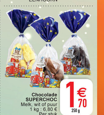 Cora Superchoc chocolade 250g aanbieding