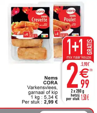 Cora nems 280g 1+1 gratis