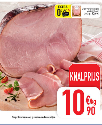 Cora Gegrilde ham op grootmoeders wijze aanbieding