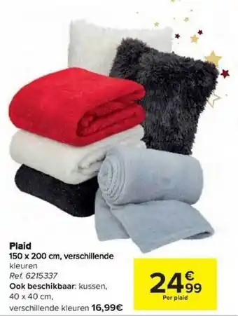 Carrefour Plaid 150 x 200 cm verschillende aanbieding