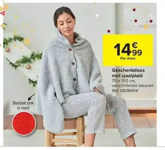 Carrefour Geschenkdoos met sjaalplaid aanbieding