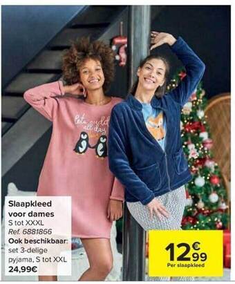 Carrefour Slaapkleed voor dames aanbieding