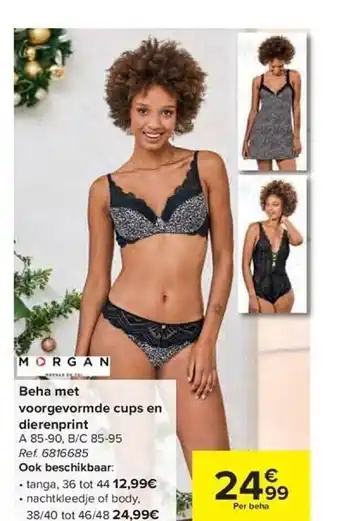 Carrefour Beha met voorgevormde cups en dierenprint aanbieding