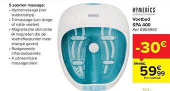 Carrefour Homedics voetbad spa 400 aanbieding