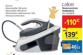 Carrefour Calor stoomcentrale sv8020co aanbieding