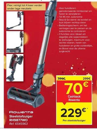 Carrefour Rowenta steelstofzuiger rh9877wo aanbieding