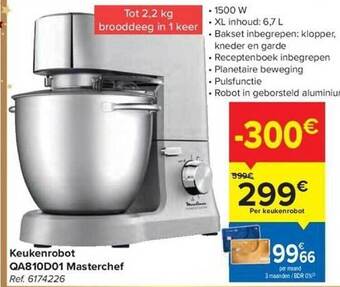 Carrefour Keukenrobot qa810d01 masterchef aanbieding