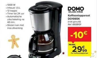 Domo elektro koffiezetapparaat do1065k