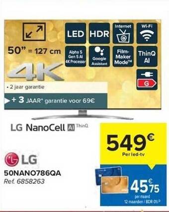 Carrefour Lg 50nano786qa aanbieding