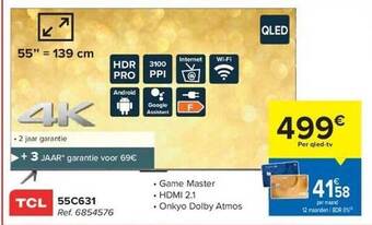 Carrefour Tcl 55c631 aanbieding