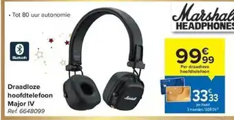 Carrefour Draadloze hoojdtelefoon major iv aanbieding