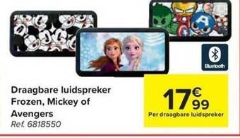 Carrefour Draagbare luidspreker frozen mickey of avengers aanbieding