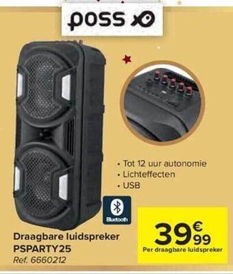 Carrefour Draagbare luidspreker psparty25 aanbieding