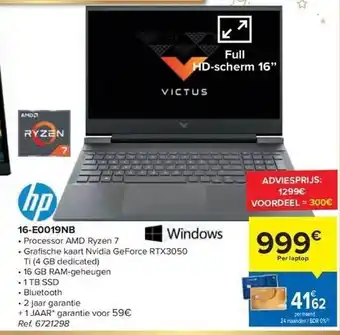 Carrefour Hp 16-eoo19nb windows aanbieding