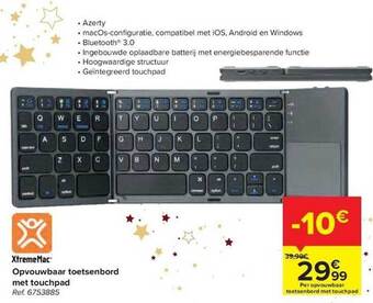 Xtrememac opvouwbaar toetsenbord met touchpad