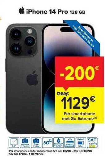 Carrefour Iphone 14 pro 128 gb aanbieding