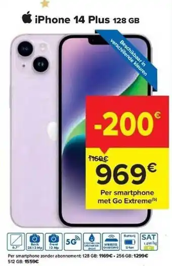 Carrefour Iphone 14 plus plus 128 gb aanbieding