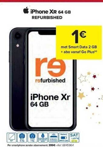 Carrefour Iphone xr 64 gb refurbished aanbieding