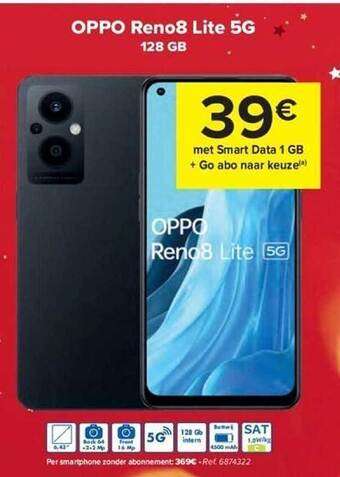 Carrefour Oppo reno8 lite 5g 128 gb aanbieding
