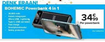 Carrefour Bohemic powerbank 4 in 1 aanbieding