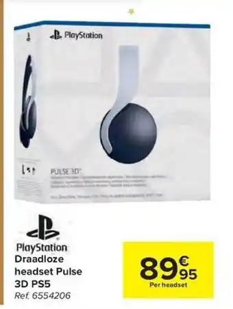 Carrefour Playstation draadloze headset pulse 3d ps5 aanbieding