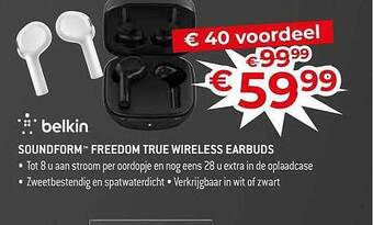 Belkin soundform freedom true wireless earbuds