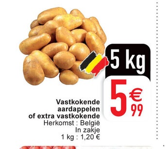 Cora Vastkokende aardappelen 5kg aanbieding