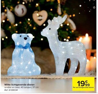 Carrefour Witte lichtgevende dieren aanbieding