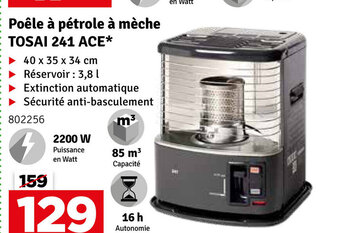 Mr Bricolage Poele a petrole a meche Tosai 241 ACE aanbieding