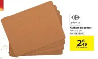 Carrefour Kurken placemat 40 x 30 cm Ref. 6838547 aanbieding