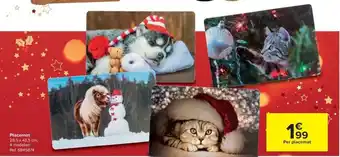 Carrefour Placemat 28,5 x 43,5 cm, 4 modellen Ref. 6845874 aanbieding