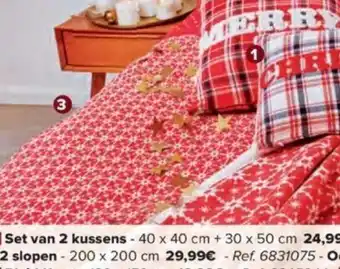 Carrefour Dekbedovertrek + 2 slopen 200 x 200 cm Ref. 6831075 aanbieding