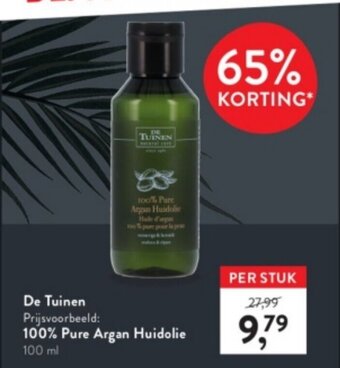 Holland & Barrett De Tuinen 100% Pure Argan Huidolie 100ml aanbieding
