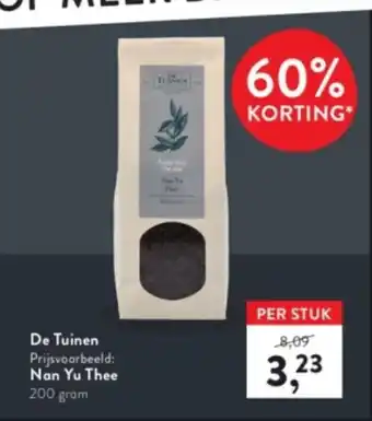 Holland & Barrett De Tuinen Nan Yu Thee 200gram aanbieding