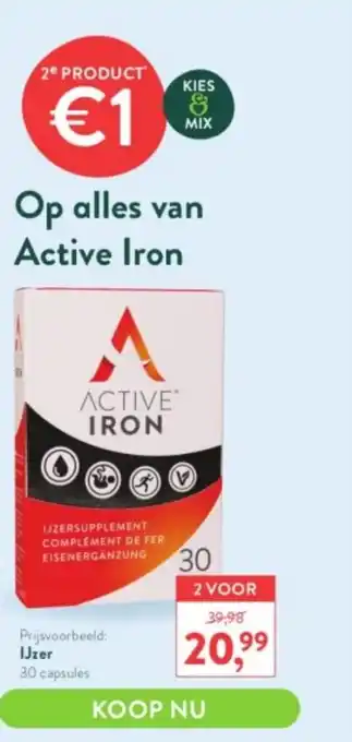 Holland & Barrett Active Iron Ijzer 30 Capsules 2 Voor aanbieding
